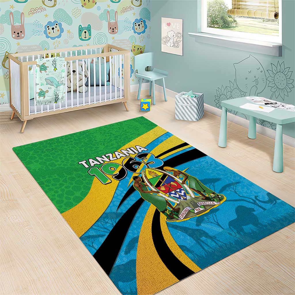 Tanzania Uhuru Day Area Rug Coat Of Arms - Sports Style - African Pride
