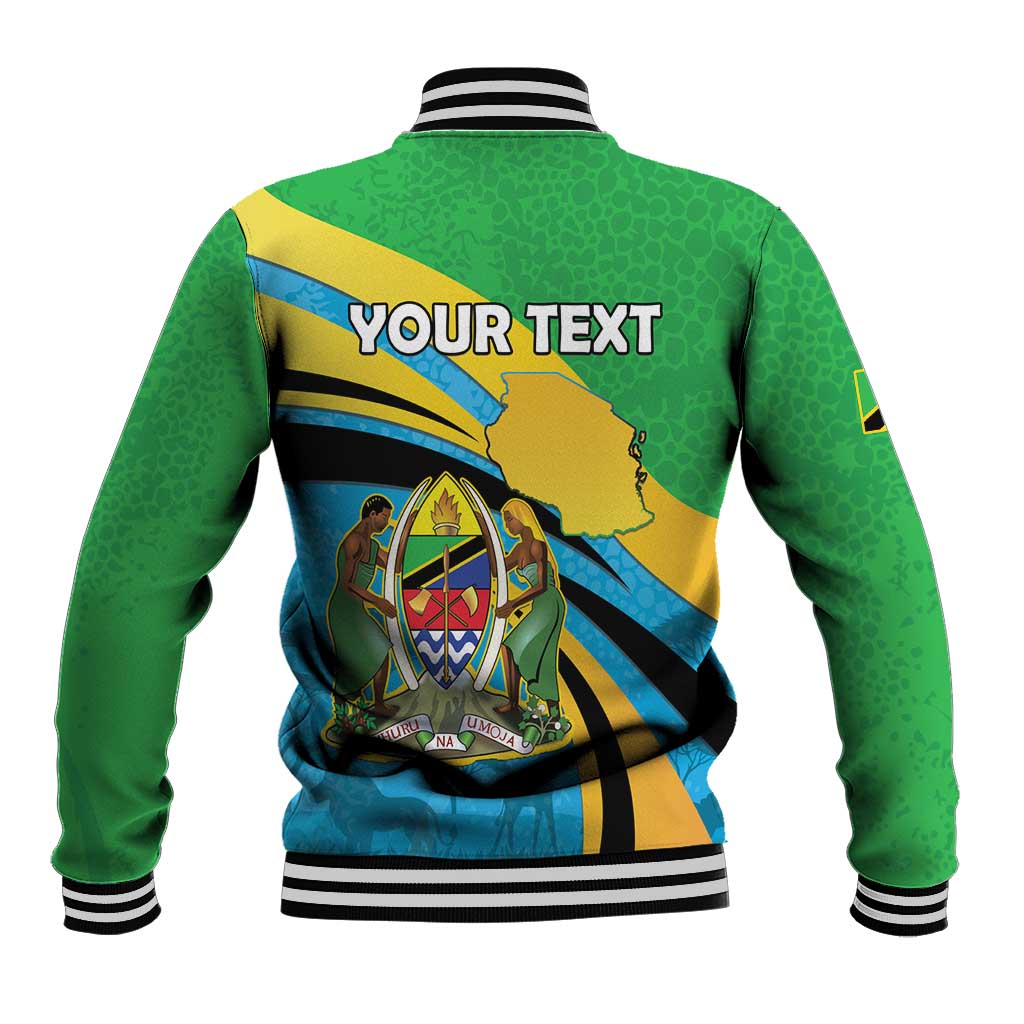 Personalized Tanzania Uhuru Day Baseball Jacket Coat Of Arms - Sports Style - African Pride
