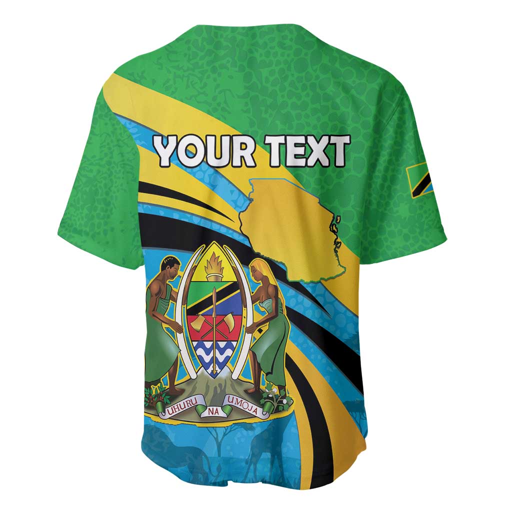 Personalized Tanzania Uhuru Day Baseball Jersey Coat Of Arms - Sports Style - African Pride