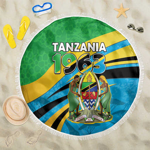 Tanzania Uhuru Day Beach Blanket Coat Of Arms - Sports Style - African Pride