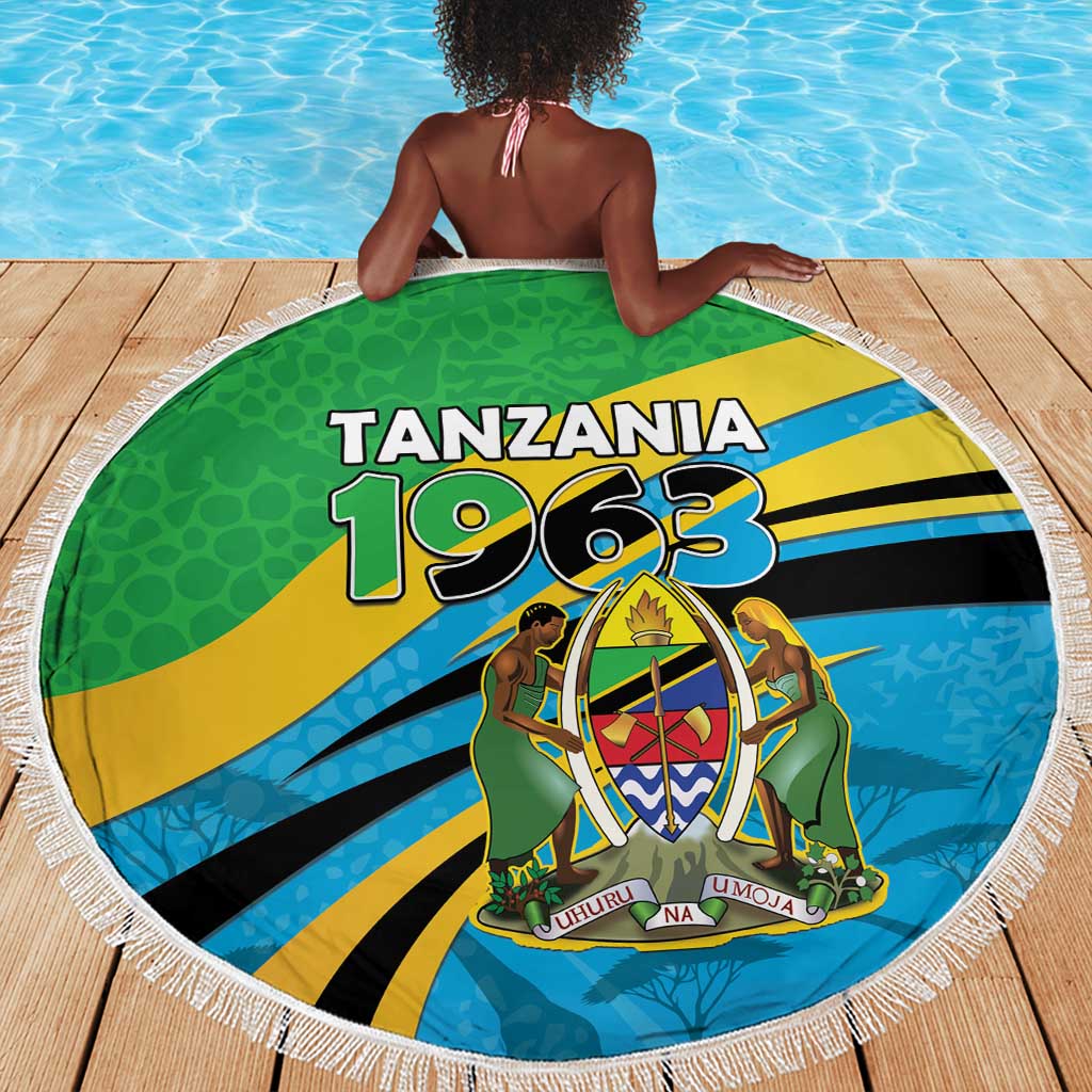 Tanzania Uhuru Day Beach Blanket Coat Of Arms - Sports Style - African Pride