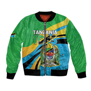 Personalized Tanzania Uhuru Day Bomber Jacket Coat Of Arms - Sports Style - African Pride