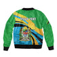 Personalized Tanzania Uhuru Day Bomber Jacket Coat Of Arms - Sports Style - African Pride