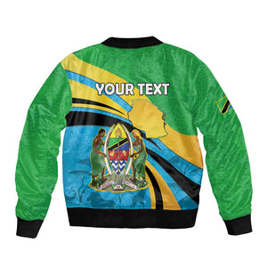 Personalized Tanzania Uhuru Day Bomber Jacket Coat Of Arms - Sports Style - African Pride