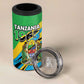 Personalized Tanzania Uhuru Day 4 in 1 Can Cooler Tumbler Coat Of Arms - Sports Style - African Pride