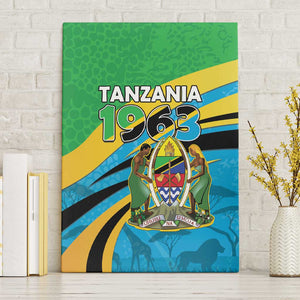 Tanzania Uhuru Day Canvas Wall Art Coat Of Arms - Sports Style - African Pride