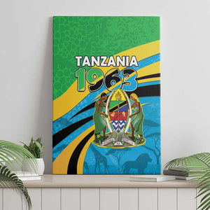 Tanzania Uhuru Day Canvas Wall Art Coat Of Arms - Sports Style - African Pride