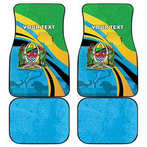 Personalized Tanzania Uhuru Day Car Mats Coat Of Arms - Sports Style - African Pride