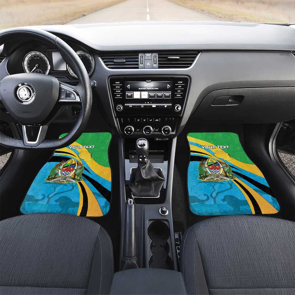 Personalized Tanzania Uhuru Day Car Mats Coat Of Arms - Sports Style - African Pride