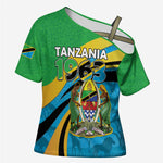 Personalized Tanzania 1963 Cross Shoulder Shirt Happy Independence Day
