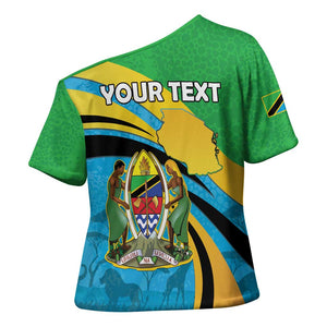 Personalized Tanzania 1963 Cross Shoulder Shirt Happy Independence Day
