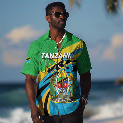 Personalized Tanzania Uhuru Day Hawaiian Shirt Coat Of Arms - Sports Style - African Pride