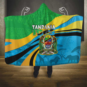 Tanzania Uhuru Day Hooded Blanket Coat Of Arms - Sports Style - African Pride