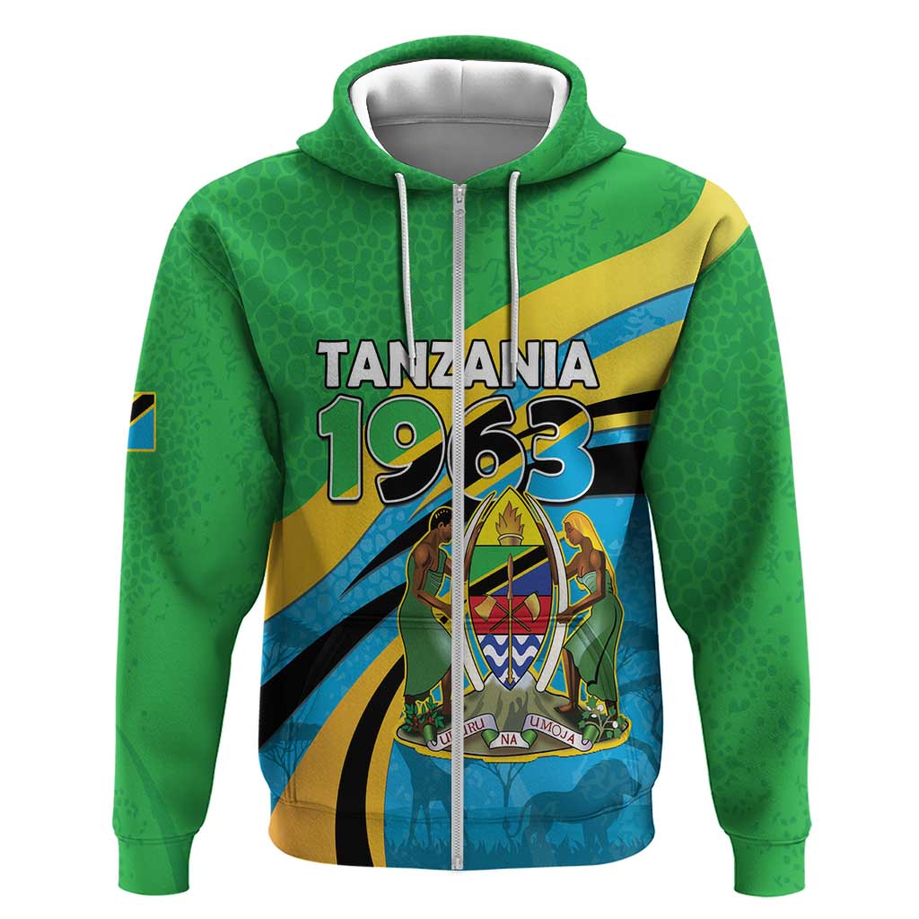Personalized Tanzania Uhuru Day Hoodie Coat Of Arms - Sports Style - African Pride