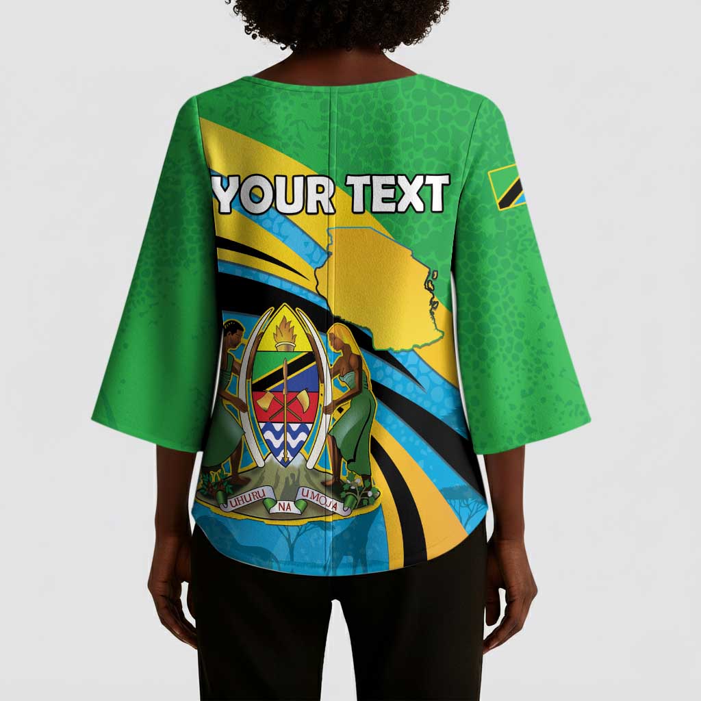 Personalized Tanzania 1963 Kimono Sleeve Blouse Happy Independence Day