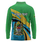 Personalized Tanzania Uhuru Day Long Sleeve Polo Shirt Coat Of Arms - Sports Style - African Pride