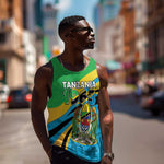 Personalized Tanzania Uhuru Day Men Tank Top Coat Of Arms - Sports Style - African Pride