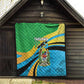 Tanzania Uhuru Day Quilt Coat Of Arms - Sports Style - African Pride
