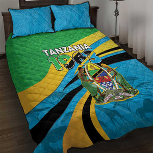 Tanzania Uhuru Day Quilt Bed Set Coat Of Arms - Sports Style - African Pride