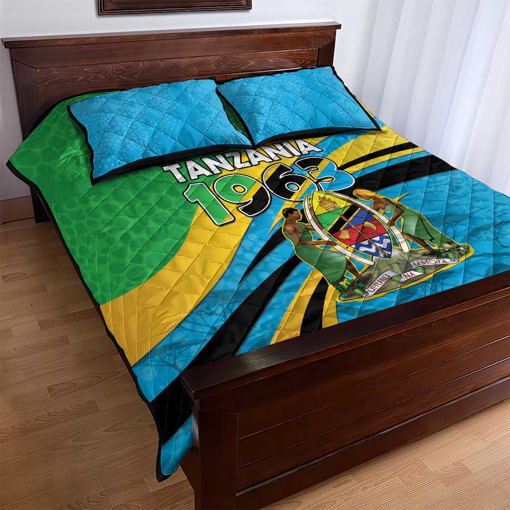 Tanzania Uhuru Day Quilt Bed Set Coat Of Arms - Sports Style - African Pride