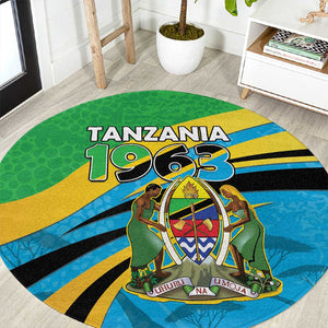 Tanzania Uhuru Day Round Carpet Coat Of Arms - Sports Style - African Pride
