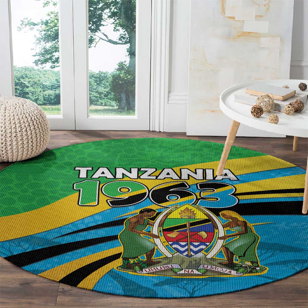 Tanzania Uhuru Day Round Carpet Coat Of Arms - Sports Style - African Pride