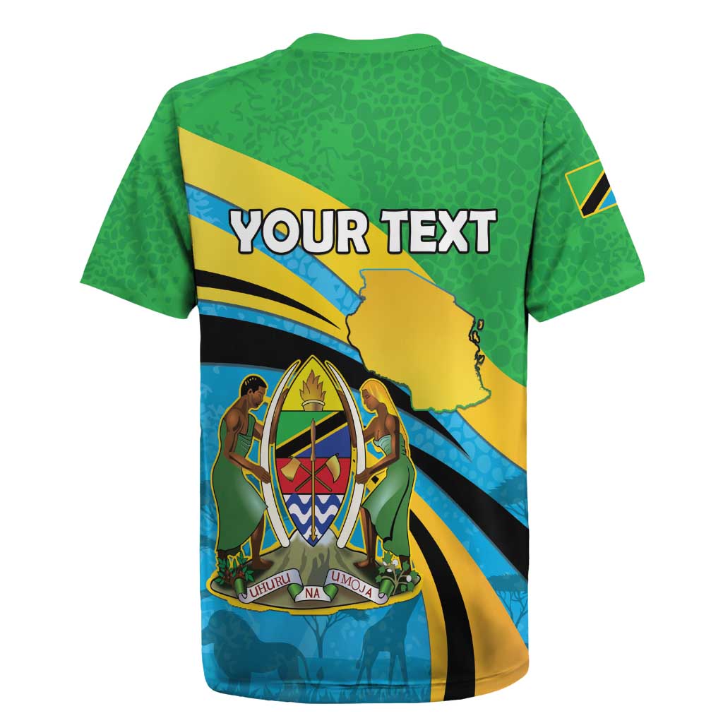 Personalized Tanzania Uhuru Day Rugby Jersey Coat Of Arms - Sports Style - African Pride