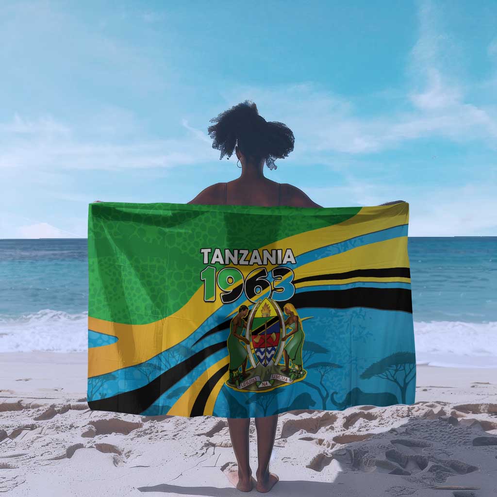 Tanzania Uhuru Day Sarong Coat Of Arms - Sports Style - African Pride