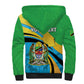 Personalized Tanzania Uhuru Day Sherpa Hoodie Coat Of Arms - Sports Style - African Pride
