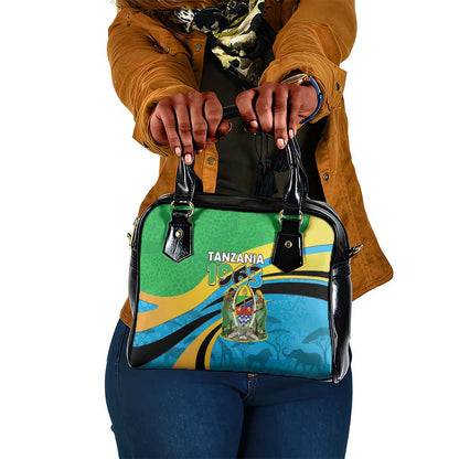Tanzania Uhuru Day Shoulder Handbag Coat Of Arms - Sports Style - African Pride