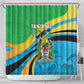 Tanzania Uhuru Day Shower Curtain Coat Of Arms - Sports Style - African Pride