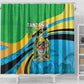 Tanzania Uhuru Day Shower Curtain Coat Of Arms - Sports Style - African Pride