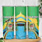 Personalized Tanzania Uhuru Day Skinny Tumbler Coat Of Arms - Sports Style - African Pride