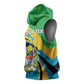 Personalized Tanzania Uhuru Day Sleeveless Hoodie Coat Of Arms - Sports Style - African Pride