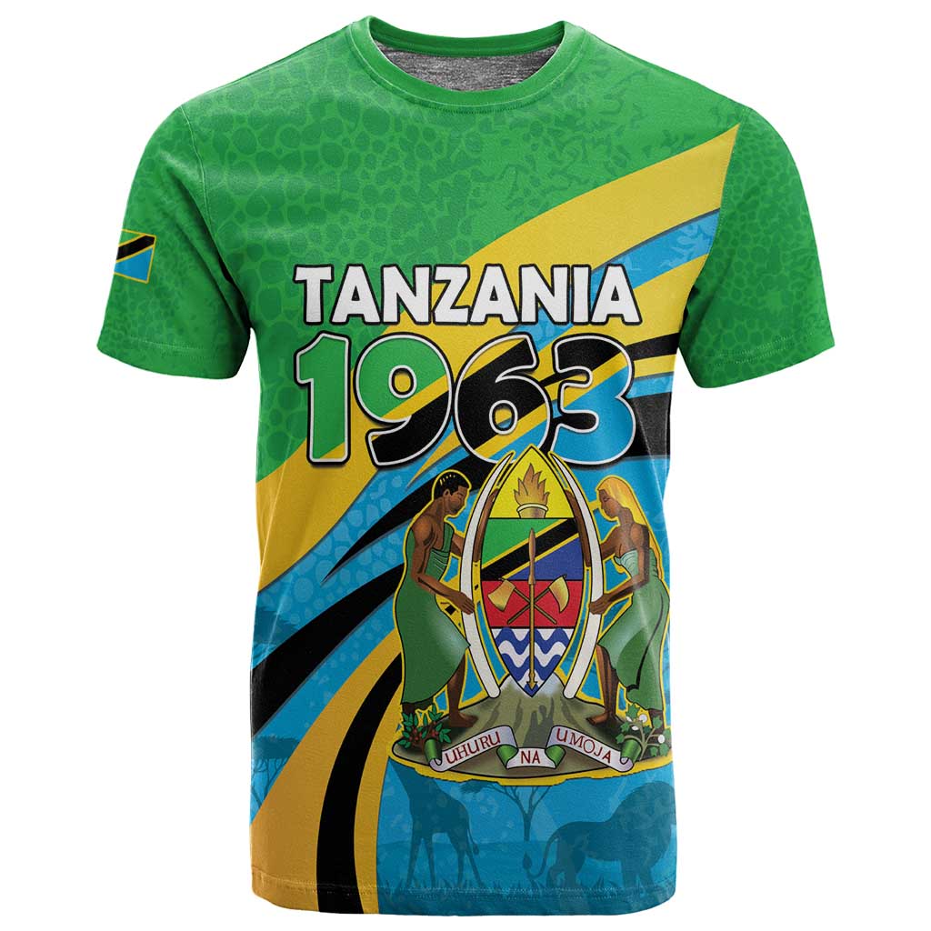 Personalized Tanzania Uhuru Day T shirt Coat Of Arms - Sports Style - African Pride