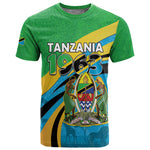 Personalized Tanzania Uhuru Day T shirt Coat Of Arms - Sports Style - African Pride