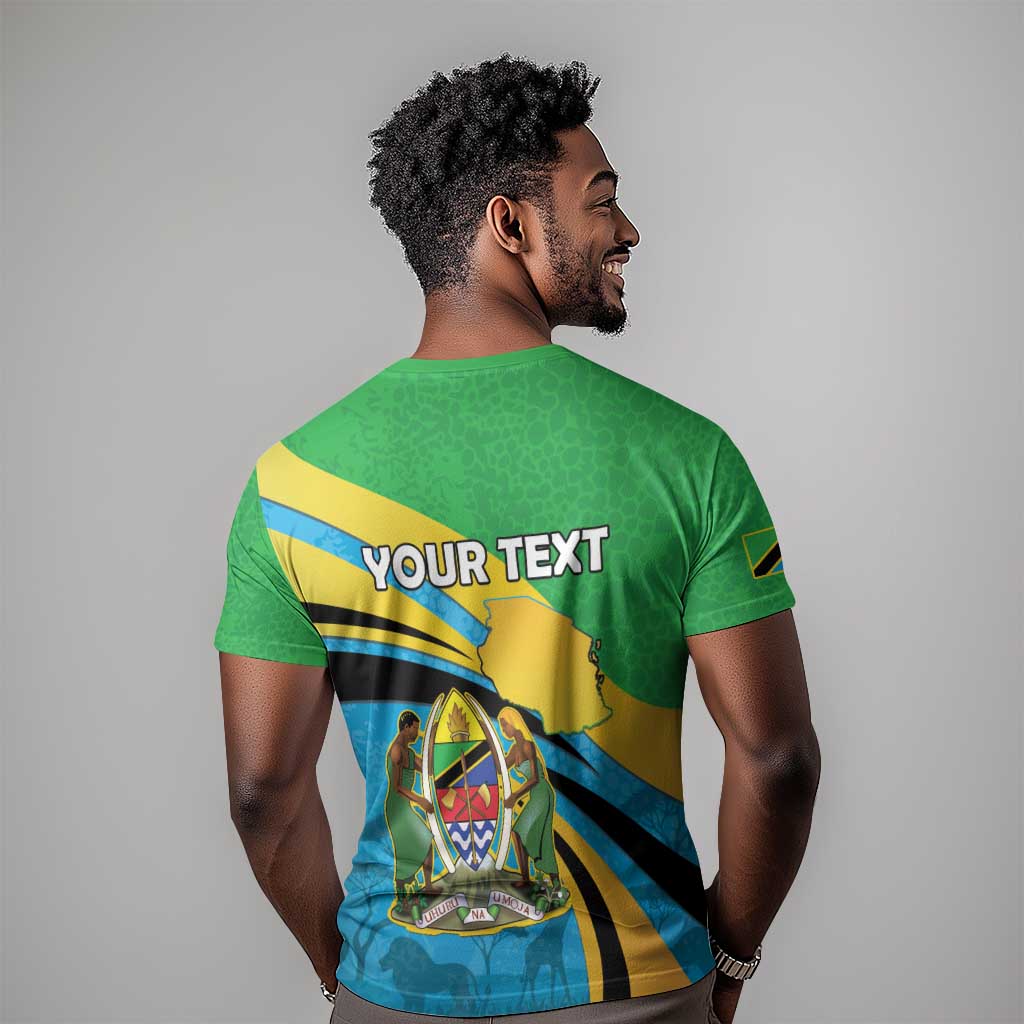 Personalized Tanzania Uhuru Day T shirt Coat Of Arms - Sports Style - African Pride