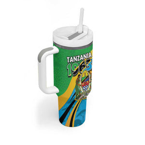 Personalized Tanzania Uhuru Day Tumbler With Handle Coat Of Arms - Sports Style - African Pride