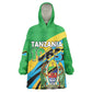 Personalized Tanzania Uhuru Day Wearable Blanket Hoodie Coat Of Arms - Sports Style - African Pride