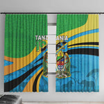 Tanzania Uhuru Day Window Curtain Coat Of Arms - Sports Style - African Pride