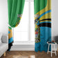 Tanzania Uhuru Day Window Curtain Coat Of Arms - Sports Style - African Pride