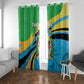Tanzania Uhuru Day Window Curtain Coat Of Arms - Sports Style - African Pride