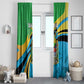 Tanzania Uhuru Day Window Curtain Coat Of Arms - Sports Style - African Pride