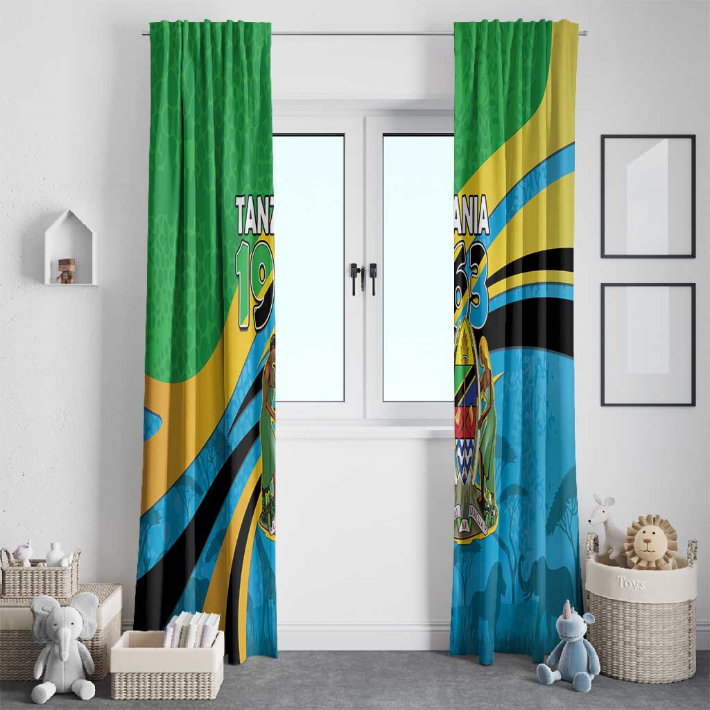 Tanzania Uhuru Day Window Curtain Coat Of Arms - Sports Style - African Pride