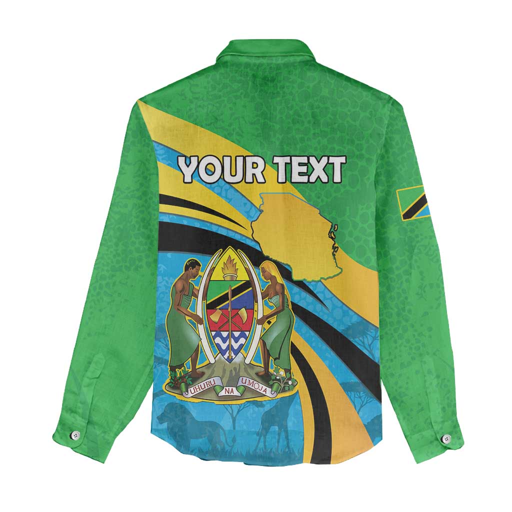 Personalized Tanzania Uhuru Day Women Casual Shirt Coat Of Arms - Sports Style - African Pride