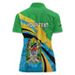 Personalized Tanzania Uhuru Day Women Polo Shirt Coat Of Arms - Sports Style - African Pride