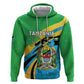 Personalized Tanzania Uhuru Day Zip Hoodie Coat Of Arms - Sports Style - African Pride