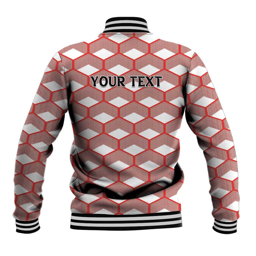 Personalized Kenya Athletics Baseball Jacket White Jersey - African Pride