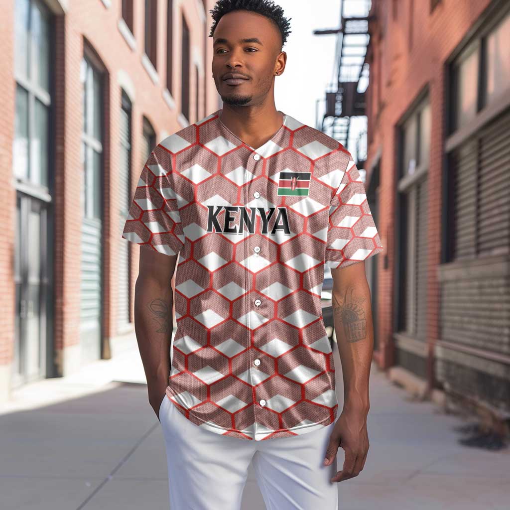 Personalized Kenya Athletics Baseball Jersey White Jersey - African Pride