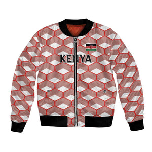 Personalized Kenya Athletics Bomber Jacket White Jersey - African Pride